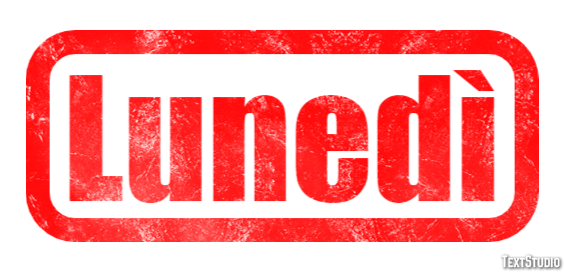 Lunedì Effetto testo