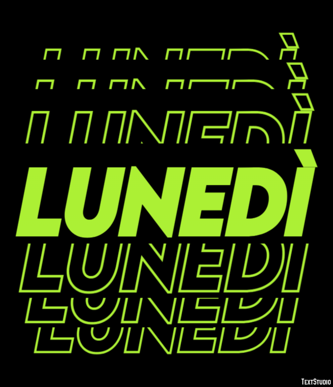Lunedì Effetto testo