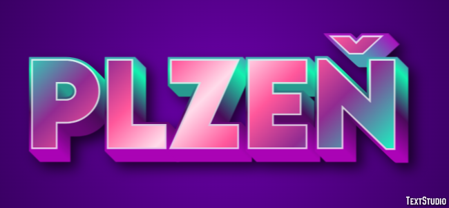 Plzeň Efekt tekstowy