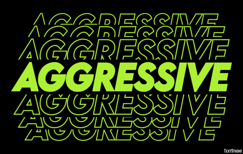 Aggressive Text Effect