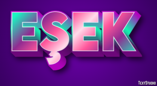 Eşek Tekst effect