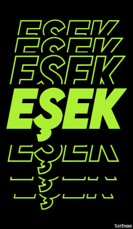 Eşek Tekst effect