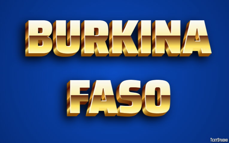 Burkina Faso Efeito de texto