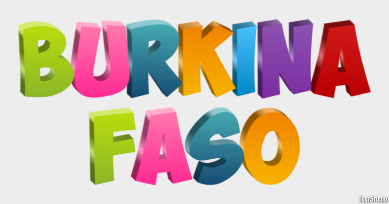 Burkina Faso Text effect