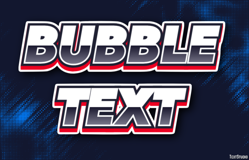 Bubble Text Tekst effect