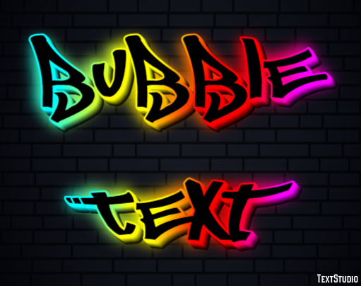 Bubble Text Tekst effect