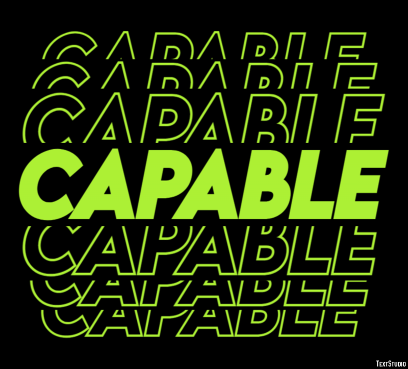 Capable Text Effect