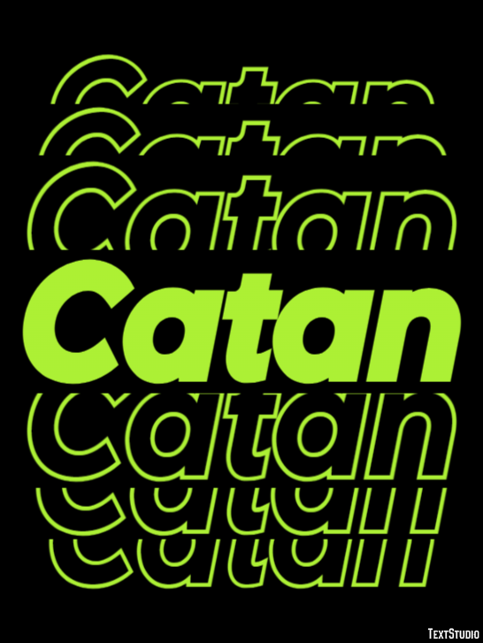 Catan Text Effect
