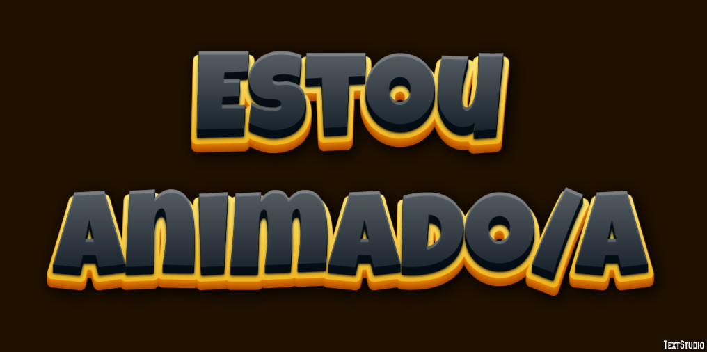 Estou animado/a Texteffekt