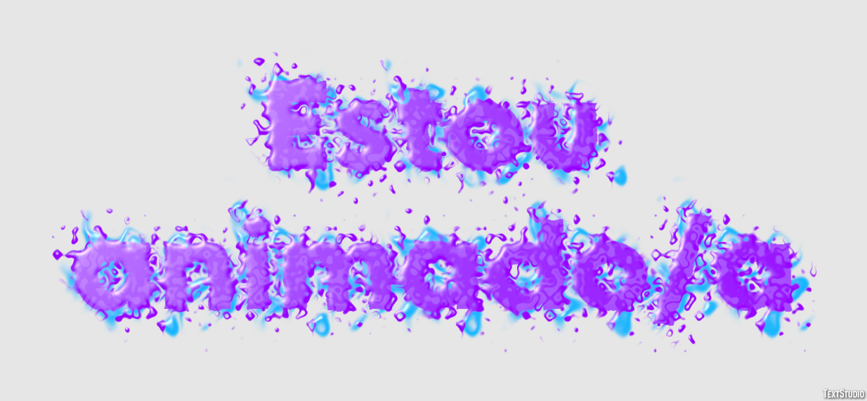 Estou animado/a Texteffekt