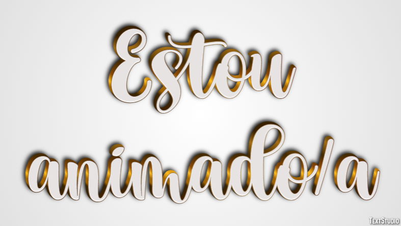 Estou animado/a Effet de Texte