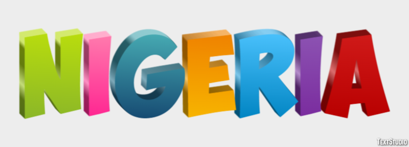 Nigeria Text effect