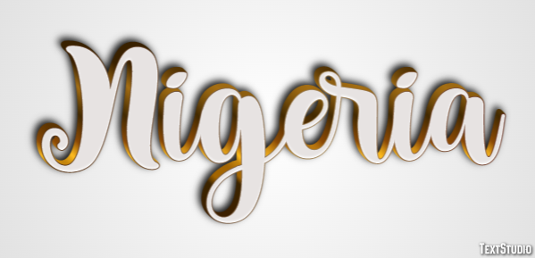 Nigeria Text effect