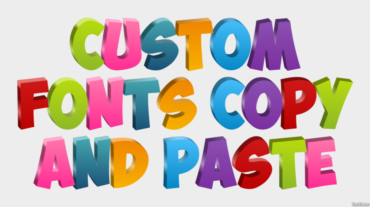 Custom Fonts Copy And Paste テキスト効果