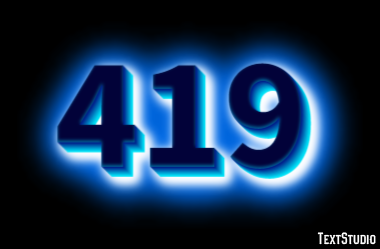419 Text effect