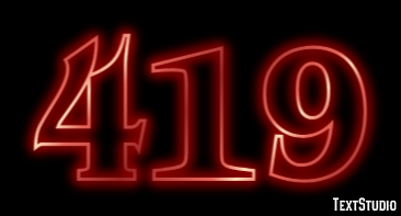 419 Text effect