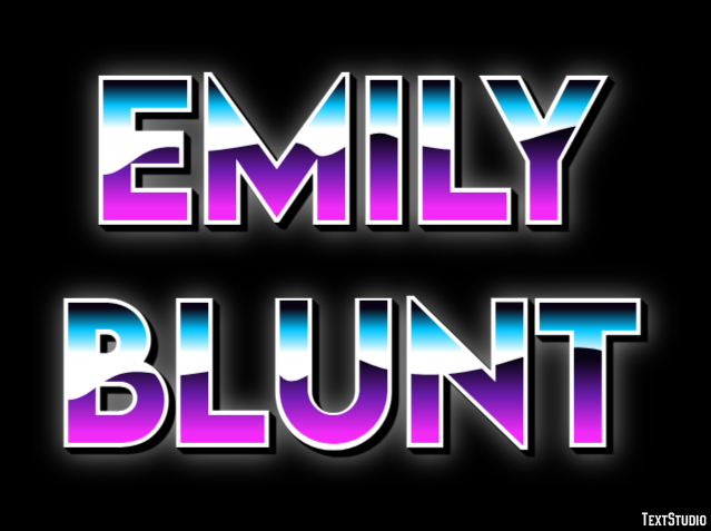 Emily Blunt Effetto testo