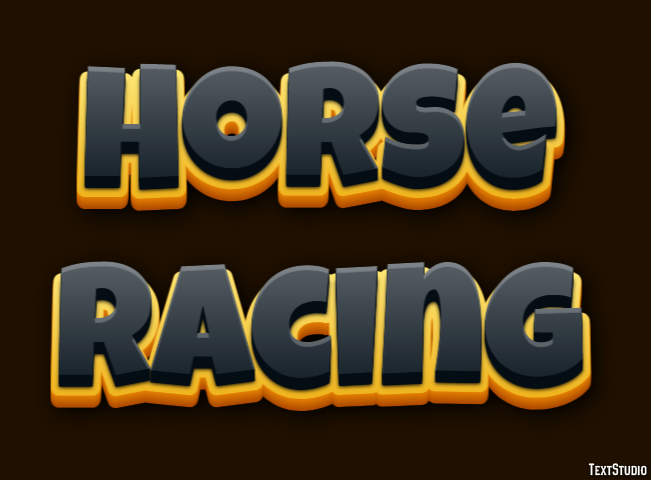Horse Racing Text effect