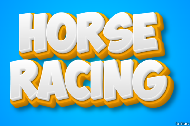 Horse Racing Text effect