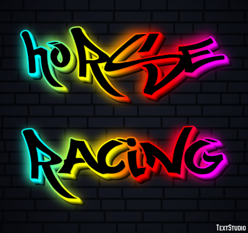 Horse Racing Text effect