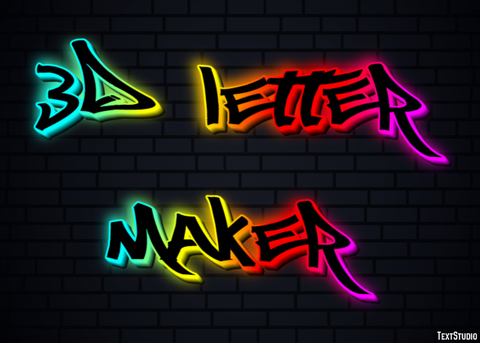 3d Letter Maker テキスト効果