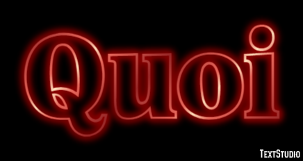 Quoi Text Effect