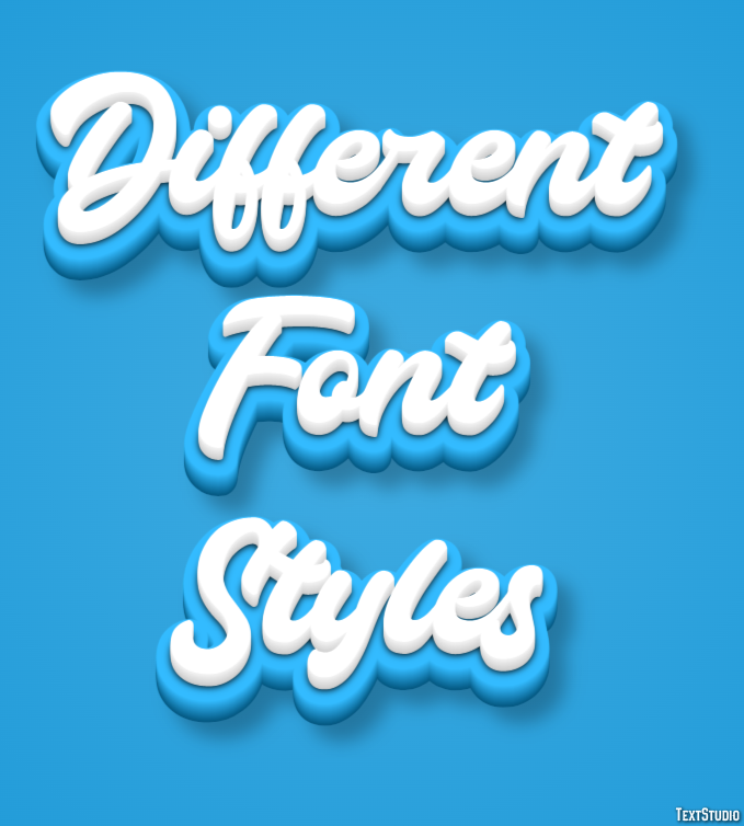 Different Font Styles Text Effect