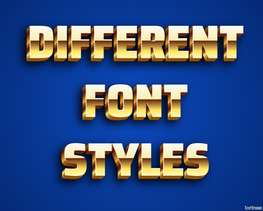 Different Font Styles Effet de Texte
