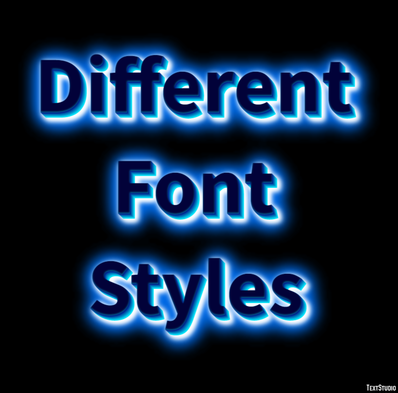 Different Font Styles Efekt tekstowy