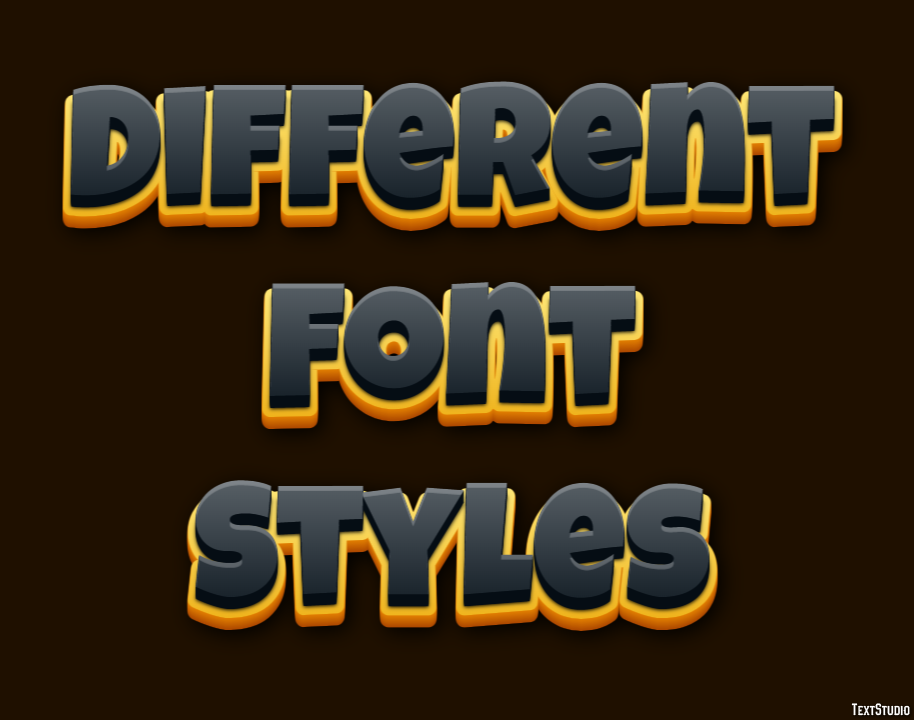 Different Font Styles Effet de Texte