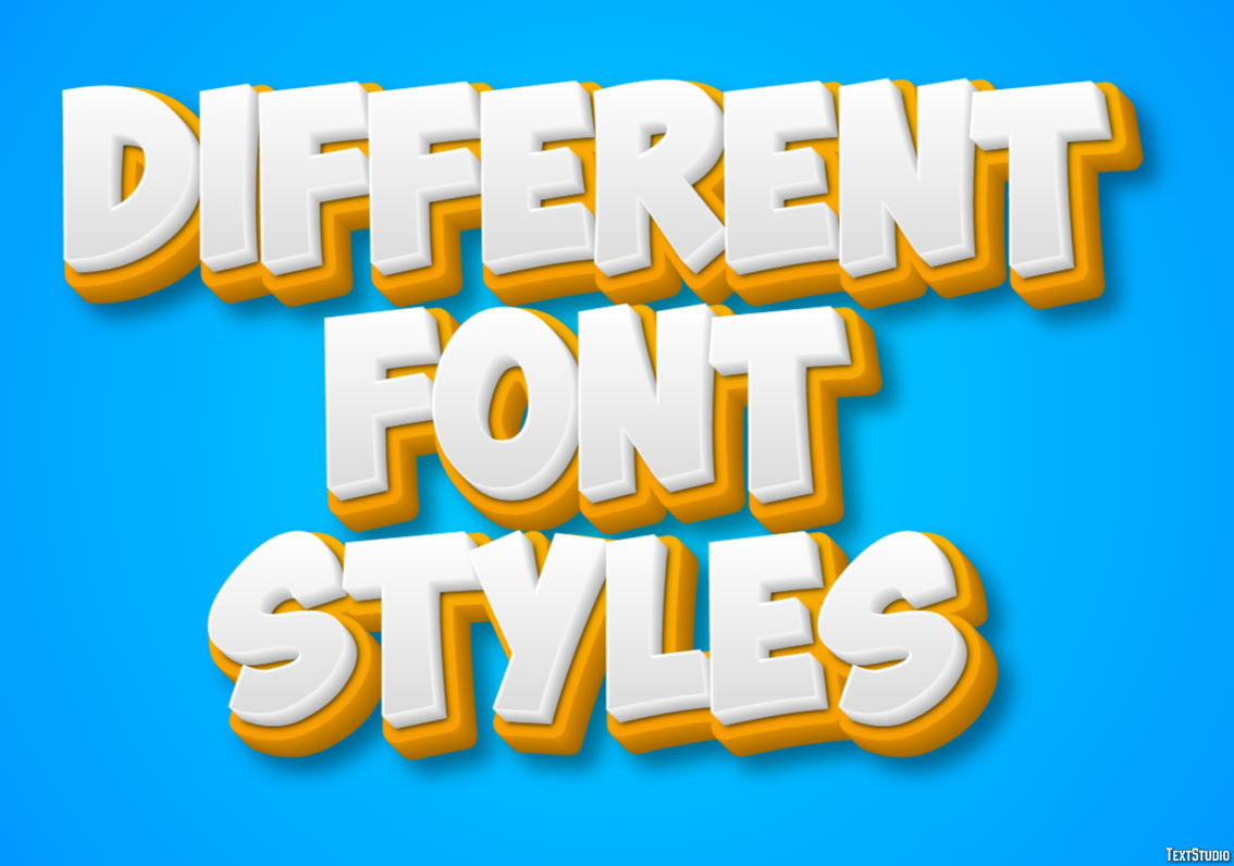 Different Font Styles Text Effect