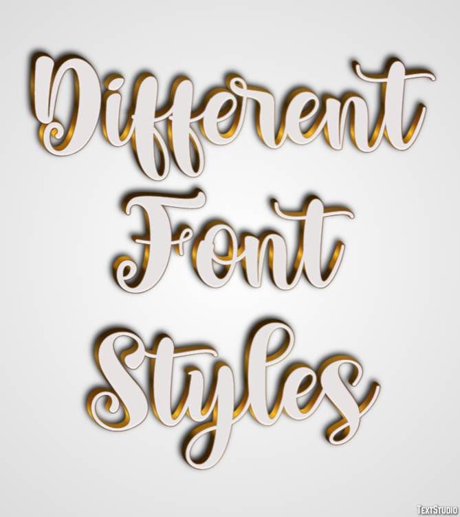 Different Font Styles Effet de Texte