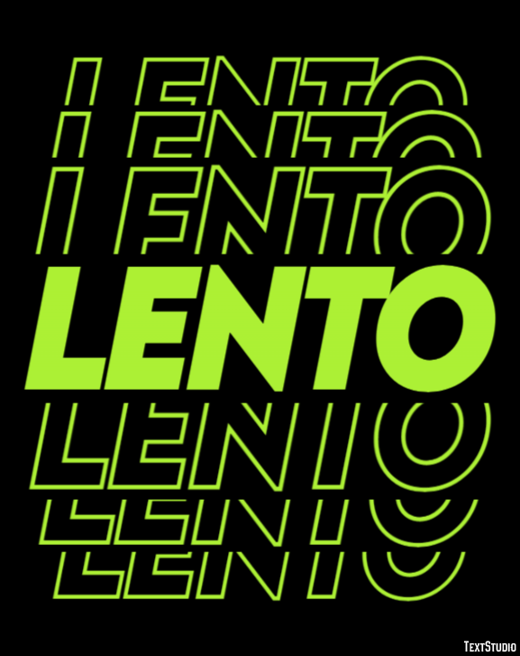 Lento Efeito de texto