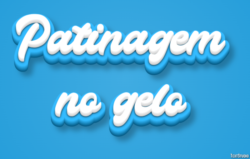 Patinagem no gelo Efeito do texto