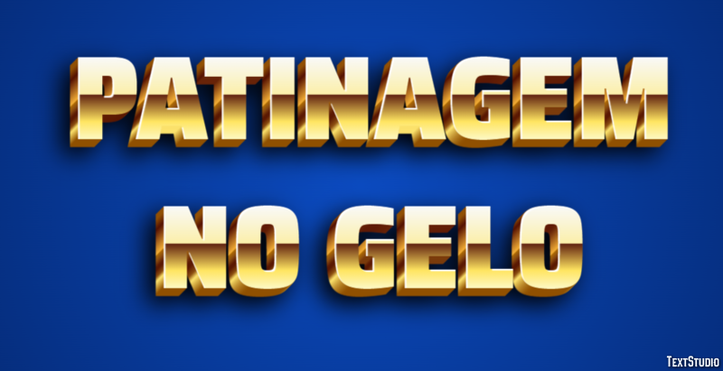 Patinagem no gelo Efeito do texto