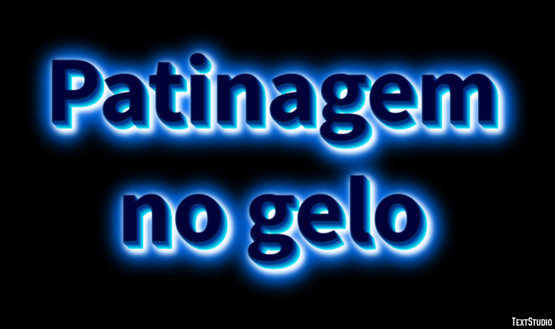Patinagem no gelo Efeito do texto
