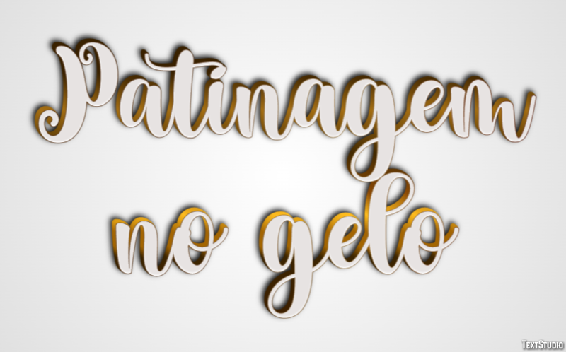 Patinagem no gelo Efeito do texto