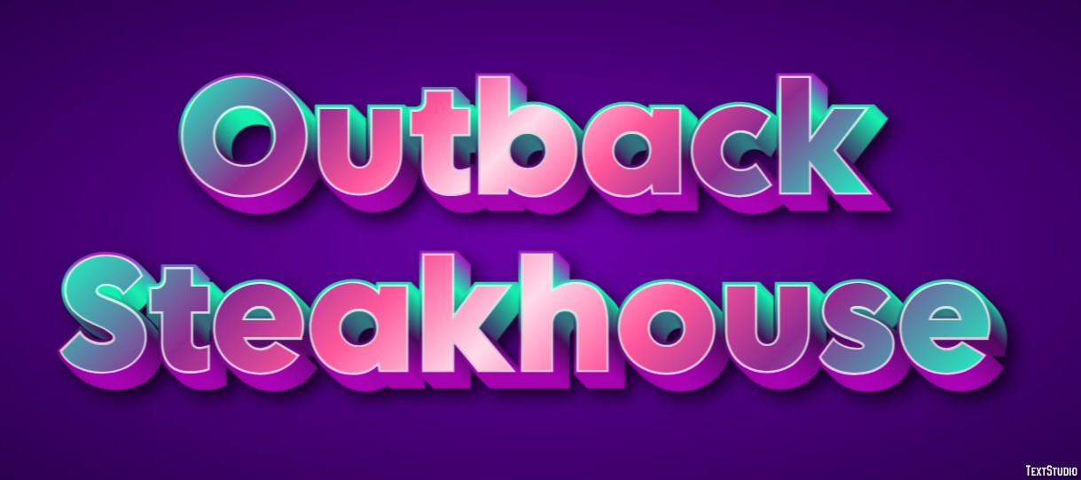 Outback Steakhouse Efeito de texto