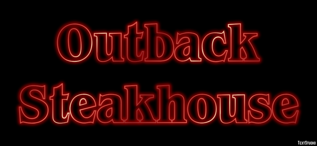 Outback Steakhouse Efeito de texto