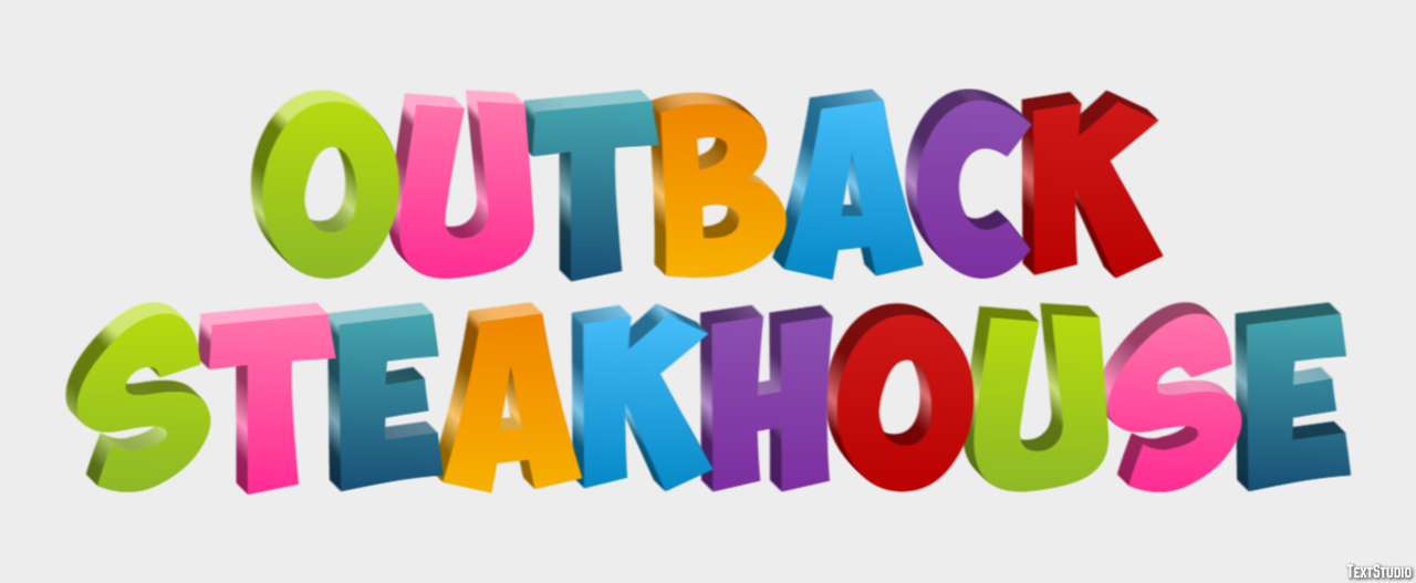 Outback Steakhouse Efeito de texto