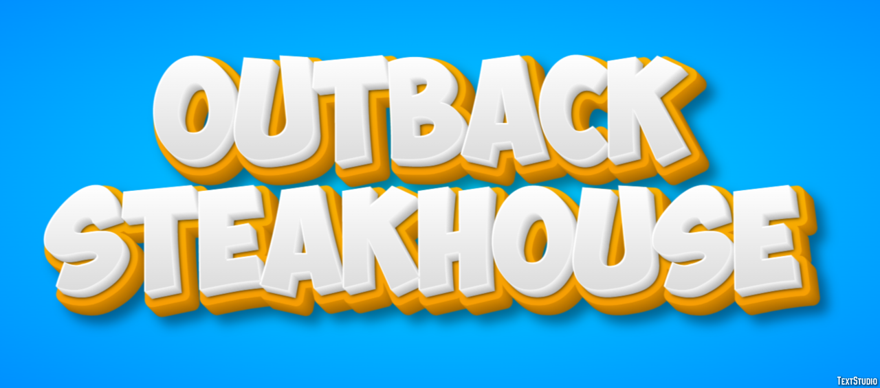 Outback Steakhouse Efeito de texto