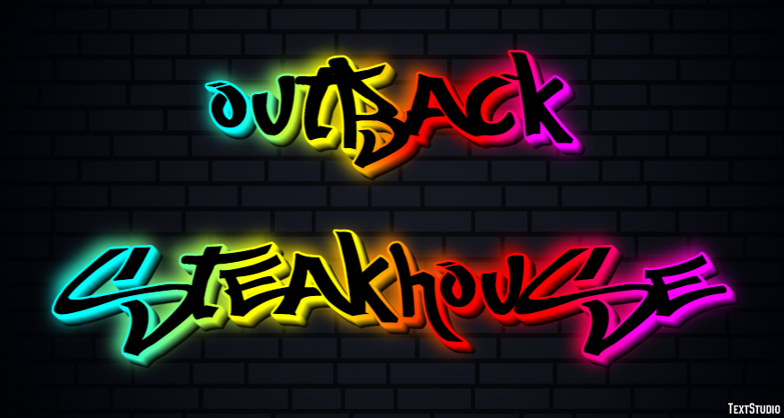 Outback Steakhouse Efeito de texto