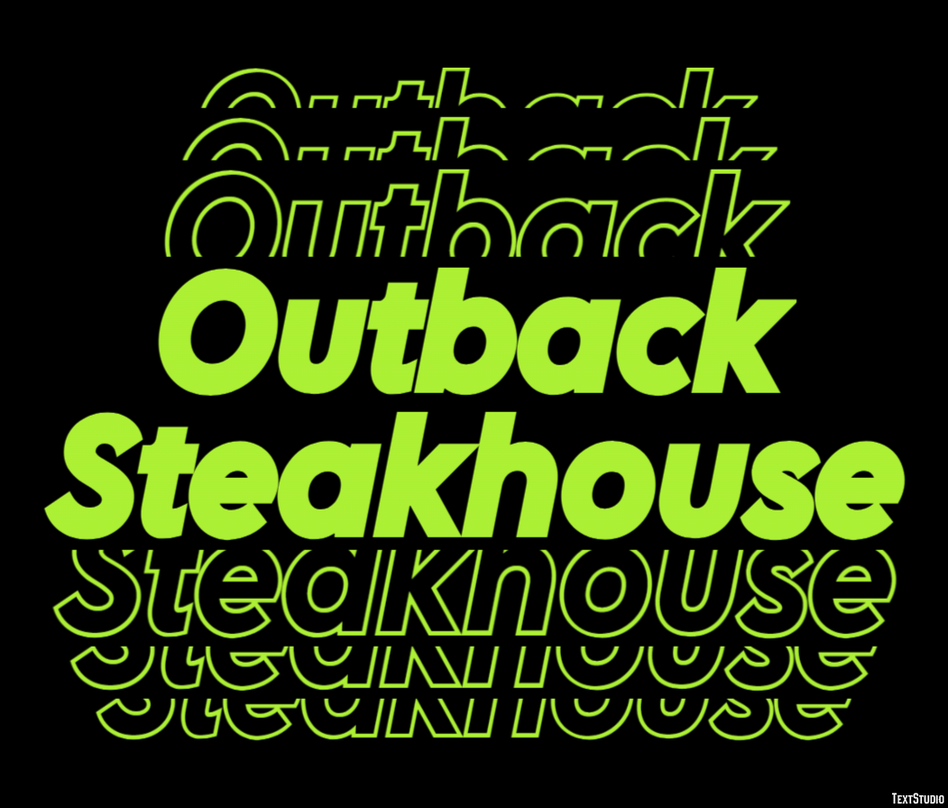 Outback Steakhouse Effet de texte