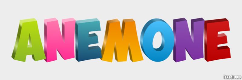 Anemone Texteffekt