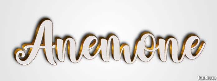 Anemone Texteffekt