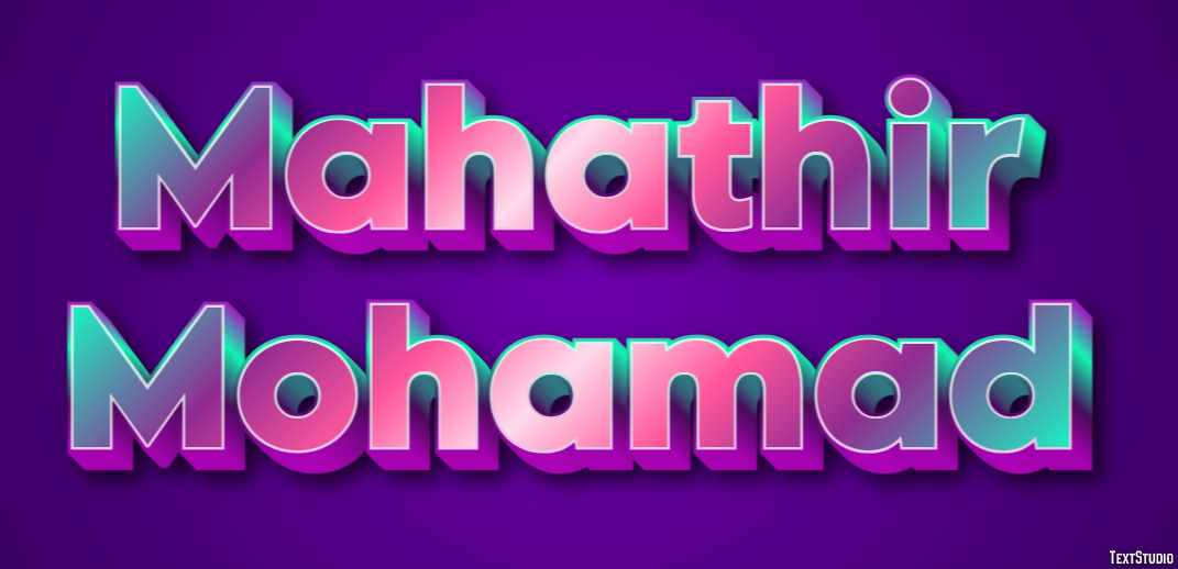 Mahathir Mohamad Efecto de texto