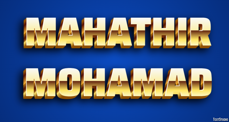 Mahathir Mohamad Texteffekt