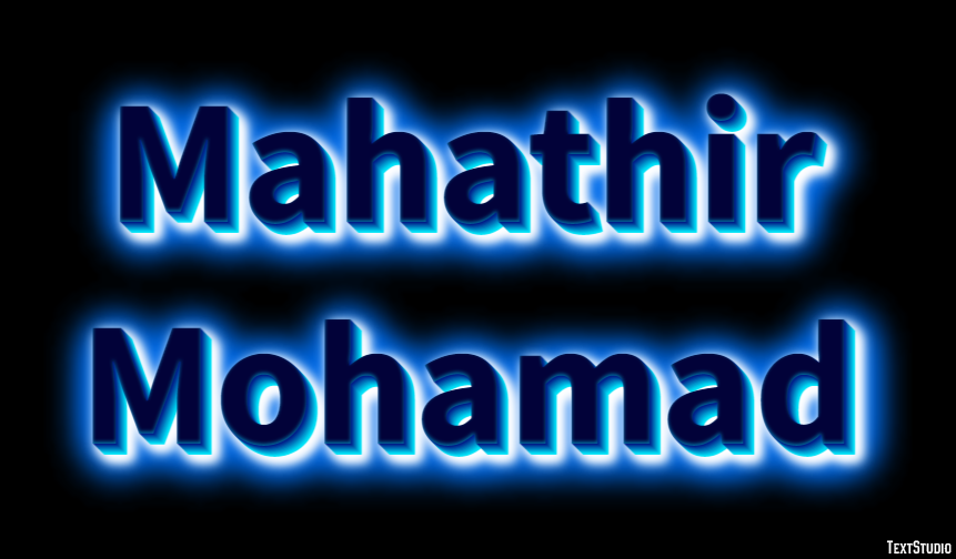 Mahathir Mohamad Efecto de texto