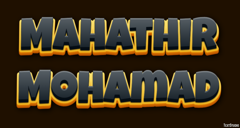 Mahathir Mohamad Texteffekt