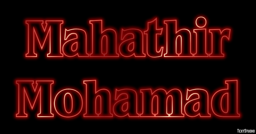 Mahathir Mohamad Efecto de texto